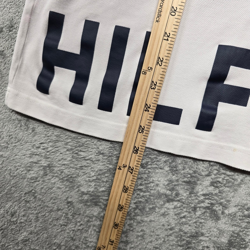 Tommy Hilfiger Denim Custom Fit Polo Shirt Mems LG White HILFIGER Logo 0199597 - Picture 9 of 9